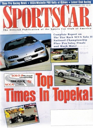 SPORTS CAR 1996 NOV - TIRE RACK SCCA SOLO II, TOPEKA, RENO PRO RACING NEWS